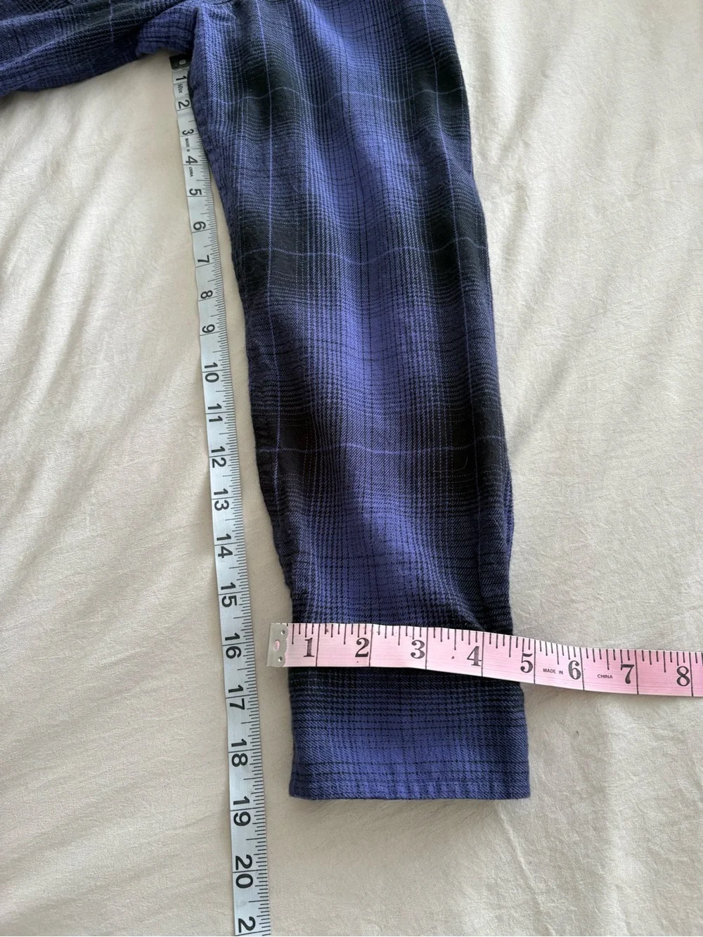 The North Face Mens Purple And Black Flannel Size Medium